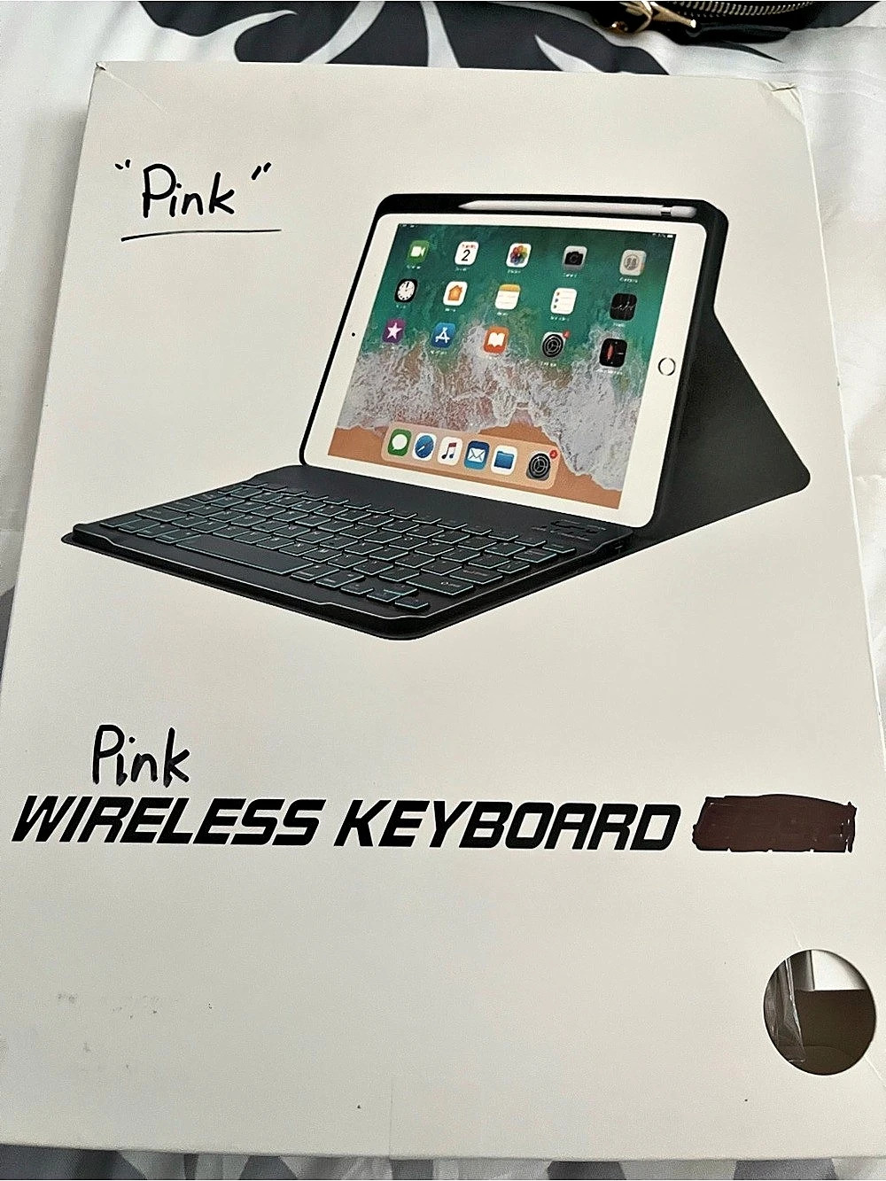 Pink Wireless Keyboard & Stylus Pen